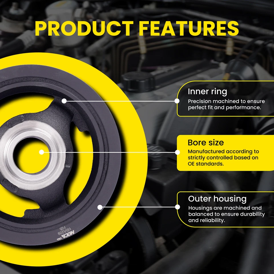 Harmonic Balancer Belt Component Kit fit 07-08Cadillac Escalade GMC Sierra Yukon Foto 4 de 4