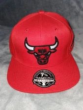 NBA CHICAGO BULLS 1996 TEAM MITCHELL & NESS DYNASTY RED FITTED MENS HAT SZ 7 3/8