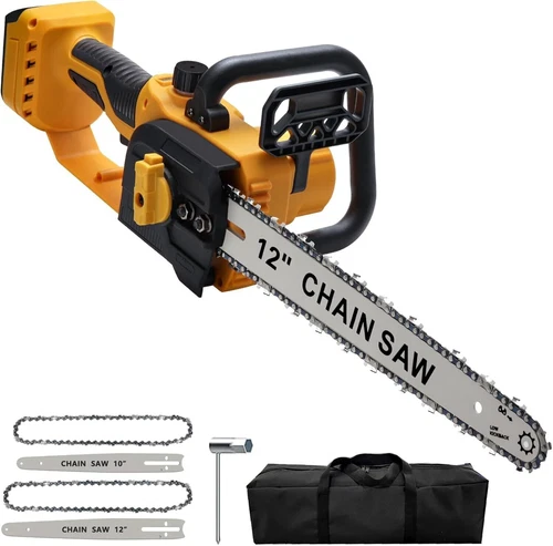 Chainsaw Cordless for Dewalt 20V MAX Battery, 10-Inch and 12-Inch 2-IN-1 Brushle