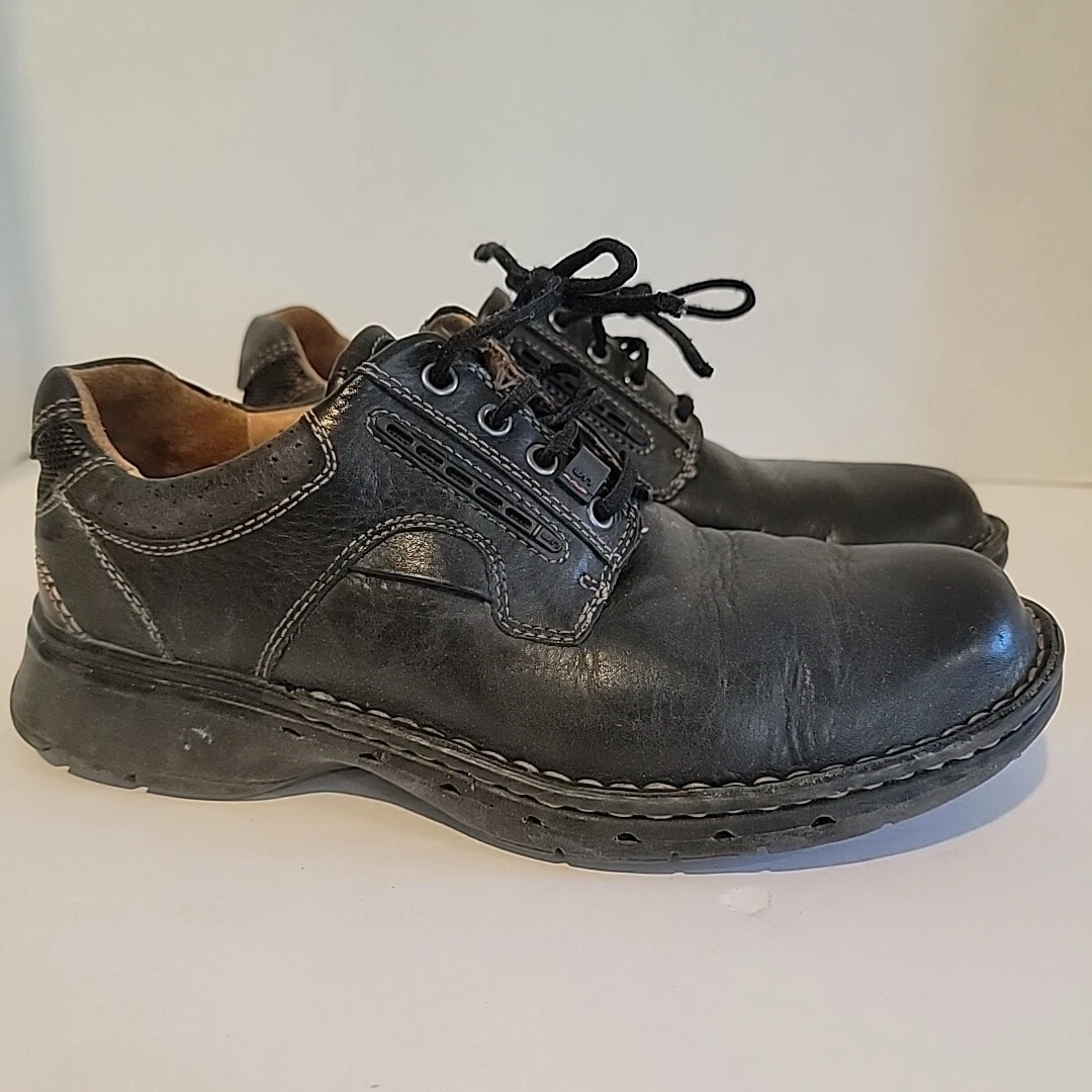 Scarpe eleganti Oxford Clarks UnStructured 85015 pelle nera uomo taglia 7 5