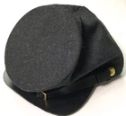 CIVIL WAR CSA CONFEDERATE DARK GREY WOOL FORAGE CAP HAT-2XLARGE