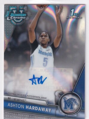 Topps Bowman Chrome U 2024 College No. BCPA-AHA Ashton Hardaway Auto 115/199