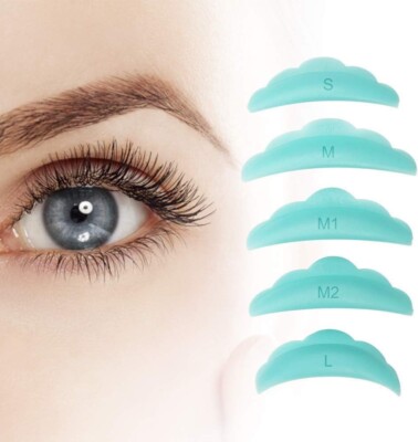 4pk. Libeauty Lash Lift Rods, 5 Sizes, Lash Lift Pads, Green.