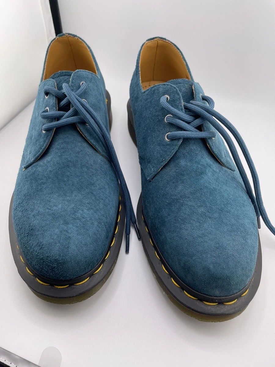 Dr martens top blue suede shoes