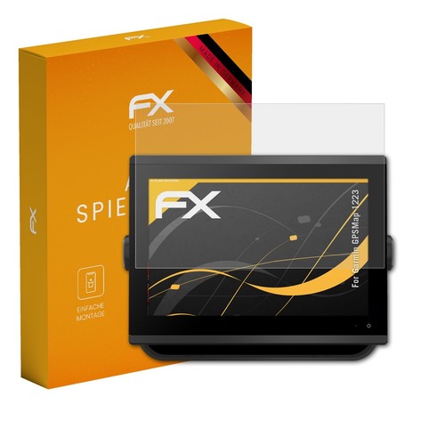 atFoliX 3x Panzerfolie für Garmin GPSMap 1223 Schutzfolie matt&stoßfest Folie - 第 1/8 張圖片