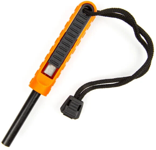 EXOTAC POLYSTRIKER XL: FERRO ROD & STRIKER COMPACT FIRESTARTER (ORANGE)