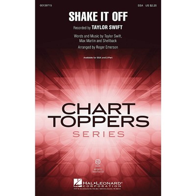 Hal Leonard Shake It Off ShowTrax CD by Taylor Swift Arranged by Roger Emerson
