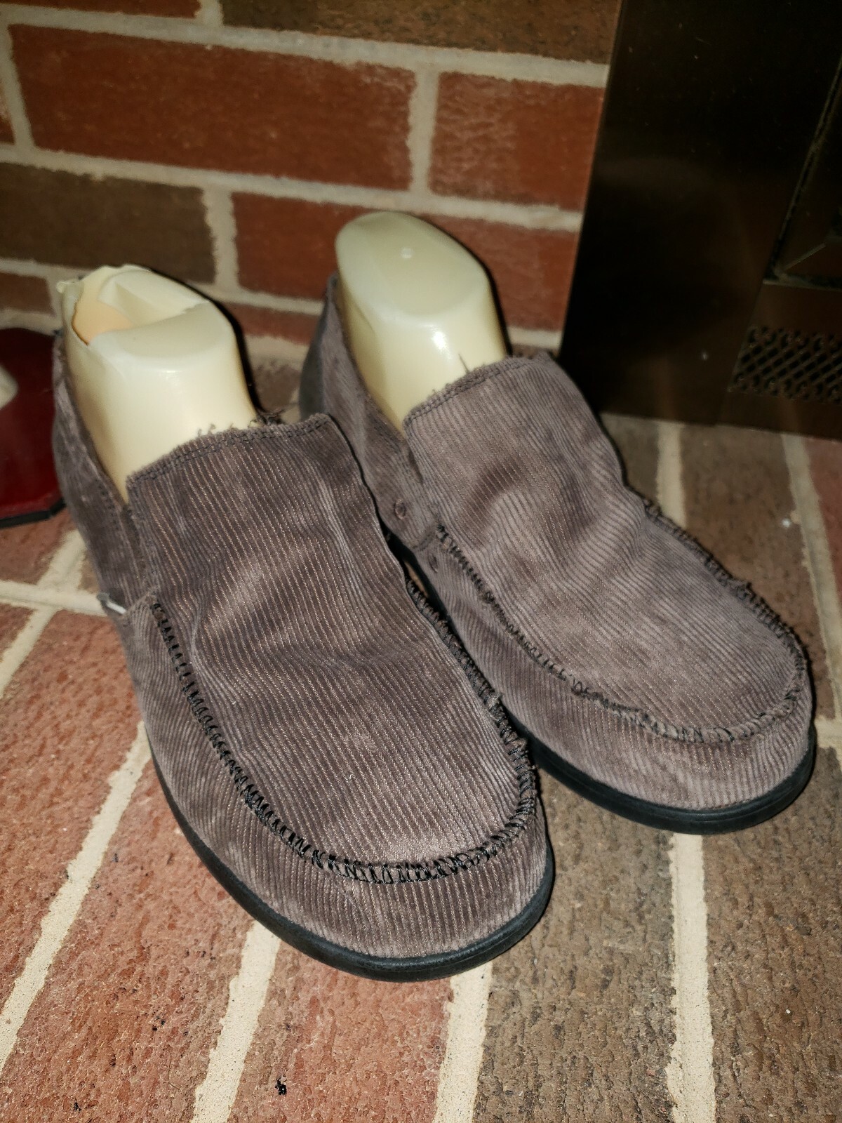Crocs Brown Corduroy Loafers for Men Size 10 Comfort & Style-image