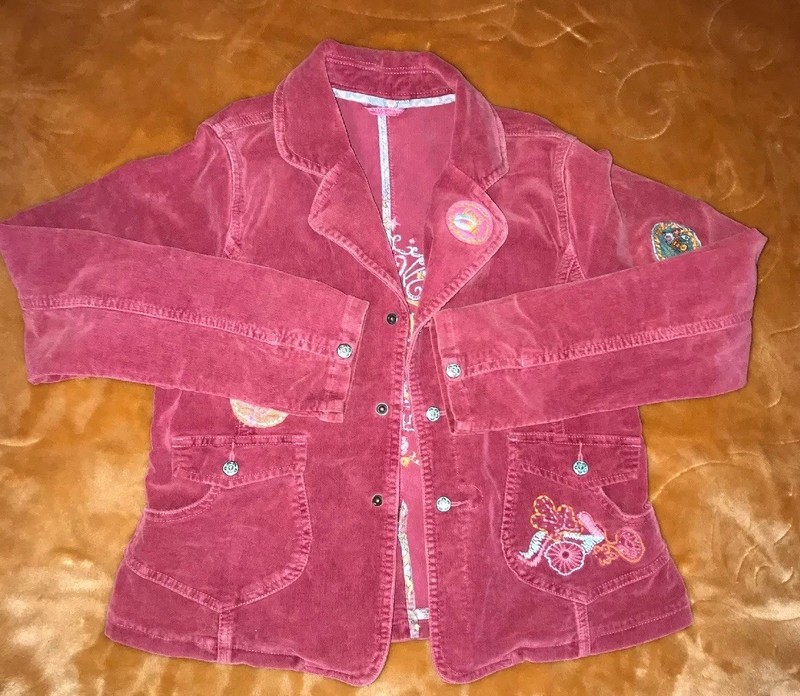 Pampolina Girl’s Corduroy Blazer Patches Size 5/6
