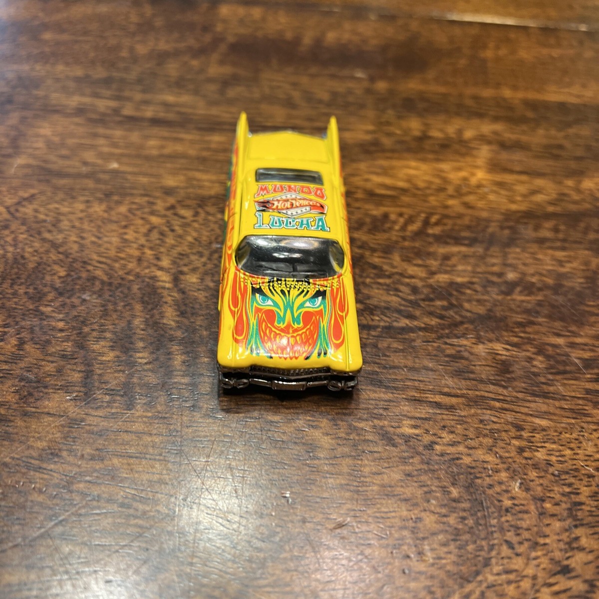 VINTAGE HOT WHEELS 1959 CUSTOM CADILLAC GM TM, YELLOW, 2001 MATTEL