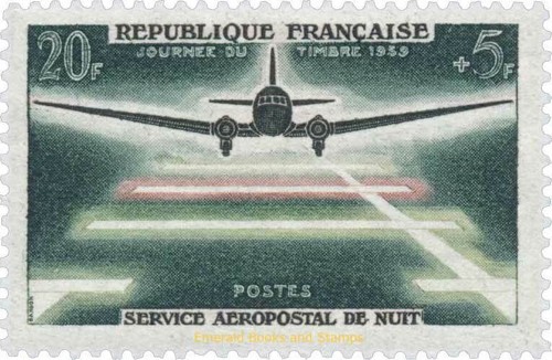 EBS France 1959 - Night Airmail - Service Aéropostal de Nuit - YT 1196 - MNH** - 第 1/1 張圖片