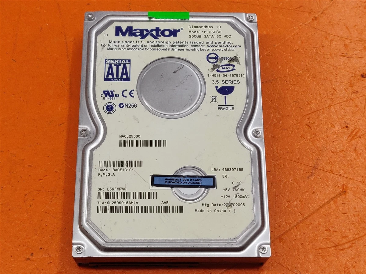 Maxtor 250GB Internal Hard Disk Drives for sale | eBay