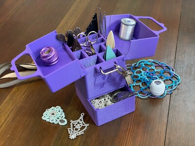 The Tatting Toolbox: The Empress - 3D Printed Tatting Shuttle Tote