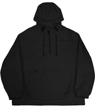 Black Tactical Waterproof Anorak Ripstop Jacket Military Pullover Windbreaker