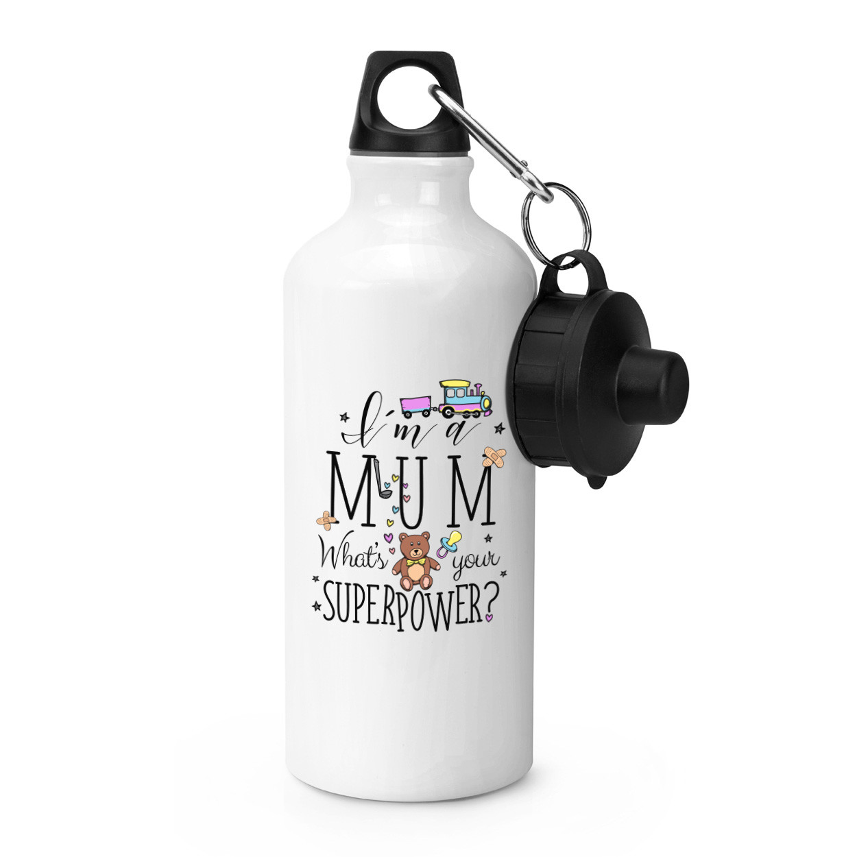 I'm A Mum What's Your Superpower Sports Drinks Water Bottle - Mummy Mom