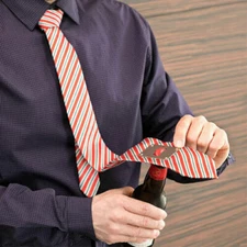 Neck Tie Bottle Opener Gadget Gift for Him Office Joke Novelty 