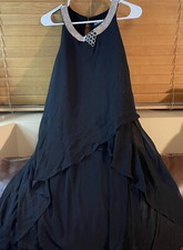 Women Rhinestones Formal Evening Prom Mini Dress Party R ception Gown