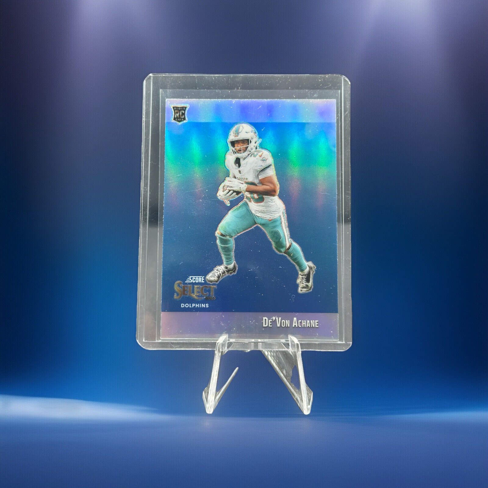 2023 Panini Select De'Von Achane Score Throwback Silver Prizm Rookie RC #STW-DAC