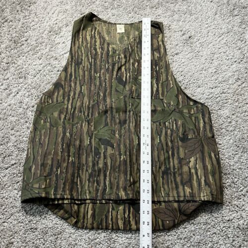 Vintage Realtree Hunting Vest Medium Brown Green Camo Shotgun Shell Pocket - Picture 3 of 6