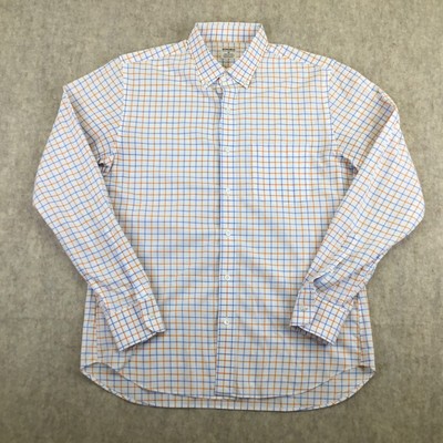 Bonobos Shirt Mens Medium Button Down Multicolor Check Lightweight LS Cotton