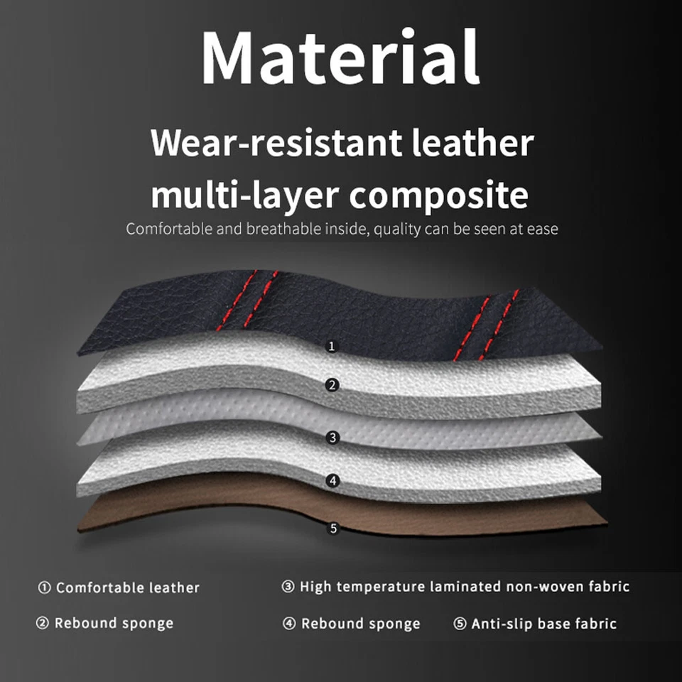 Juego completo de 5 fundas de asiento de coche protectoras de cuero para Infiniti Q45 Q50 Q70 QX60 Foto 3 de 4