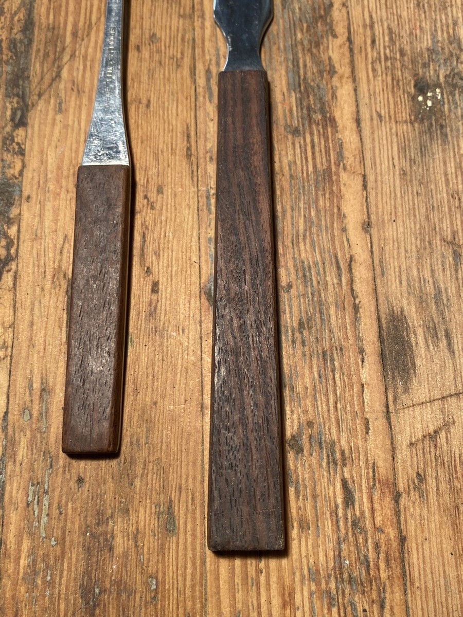 1960's YAX Japan Stainless Steel Bar Checkered Spoon Cheese Knife
