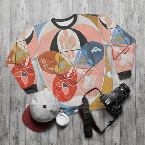 Felpa Hilma af Klint Evolution n.14 Bauhaus astratta unisex arte maglione maglietta - Foto 7 di 37