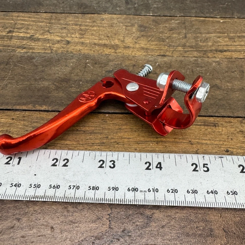 Palanca de freno de bicicleta BMX roja MX Star vintage aluminio ligero 45 g vieja escuela Foto 4 de 4