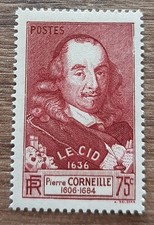 Timbre France N°335 "Le Cid de Pierre Corneille" 1937