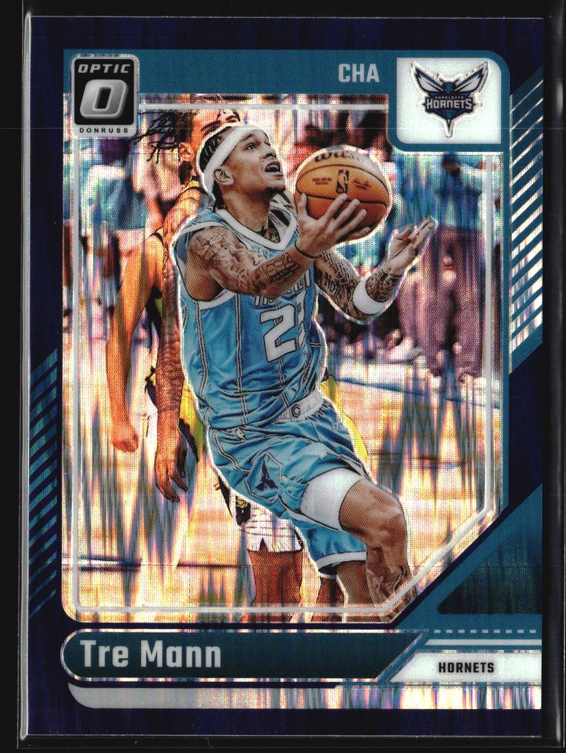 2024-25 Donruss Optic Tre Mann #30 Purple Shock Charlotte Hornets