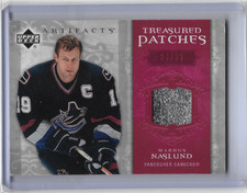 2006-07 UD ARTIFACTS TREASURED PATCHES RED SP /35 MARKUS NASLUND #TS-MN CANUCKS