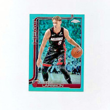 2025-26 Topps Chrome #189 - Pelle Larsson - Teal Refractor /299 - Miami Heat SP