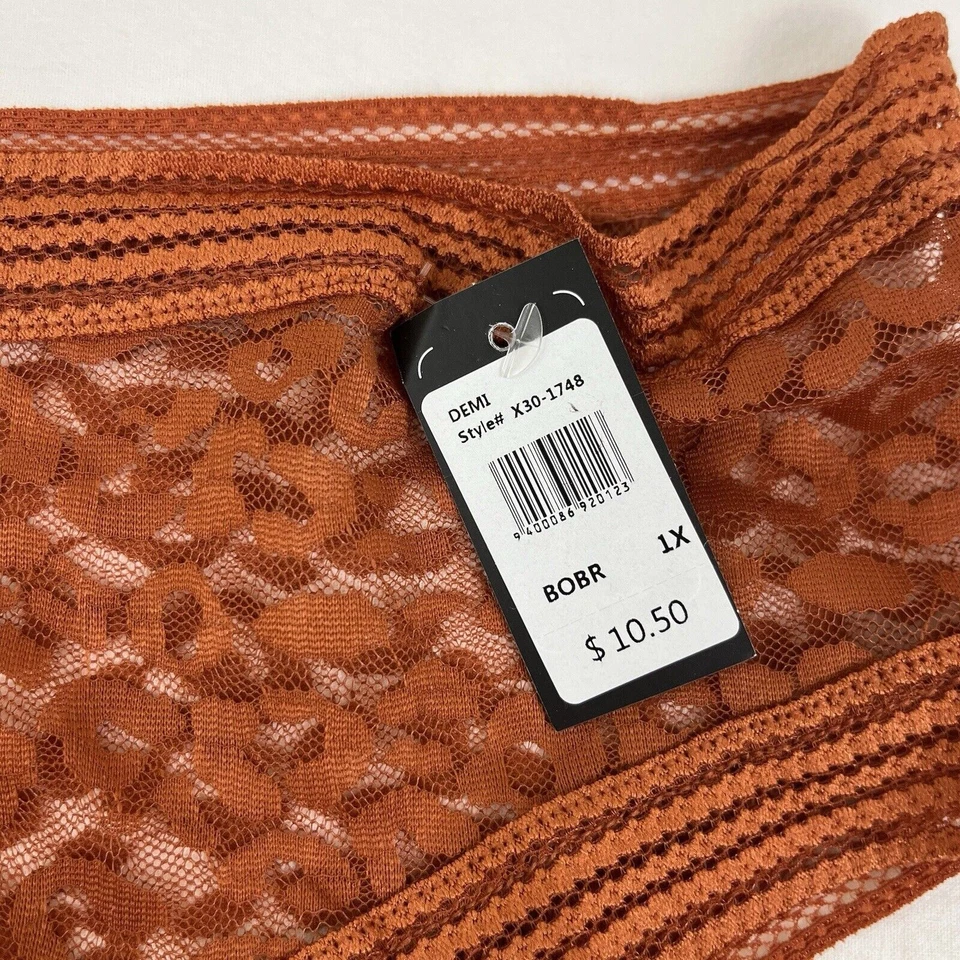 Nuevo con etiquetas Braguita Hipster Fredericks of Hollywood Demi Leopardo Malla Bombay Marrón 1X Foto 3 de 4