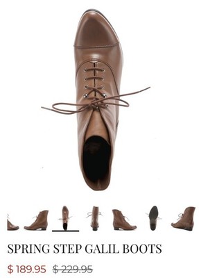 Spring Step Women's Galil Victorian Inspired Ankle Booties Size EU 41 US 9.5-10