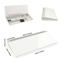 Desktop Whiteboard with Storage Desk Buddy to-do List Memo Desk Dry Erase Glass