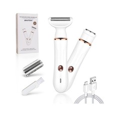 Electric Razor for Women: 2-in-1 Painless Epilator  Hair Removal Kit, Wet Dr...