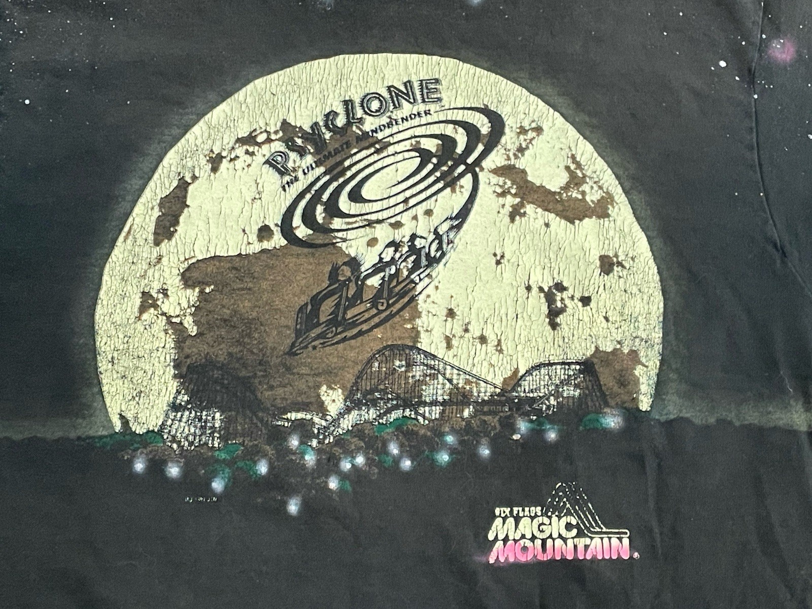 Vtg Psyclone Six Flags Magic Mountain Single Stit… - image 2