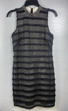 J. Crew Size 0 Black Fringy Lace Sheath Dress Style G1532 Party