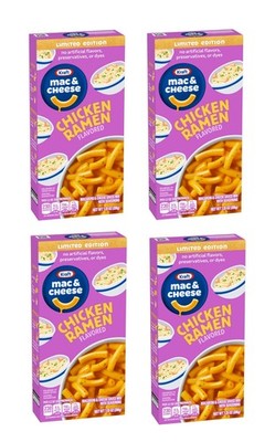 4 Pack Kraft Mac & Cheese Chicken Ramen Flavor Limtd Edition Size 7.25 oz Boxes