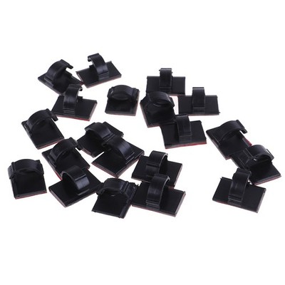 20pcs self-adhesive wire tie cable clamp clip holder for car dash camera+BAL _wa
