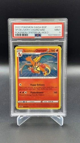 2022 Pokemon Special Delivery Charizard SWSH075 UK-Holo Promo PSA 9 MINT