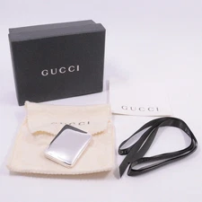 Gucci Mini Photo Picture Frame Case Silver Vintage Authentic Used