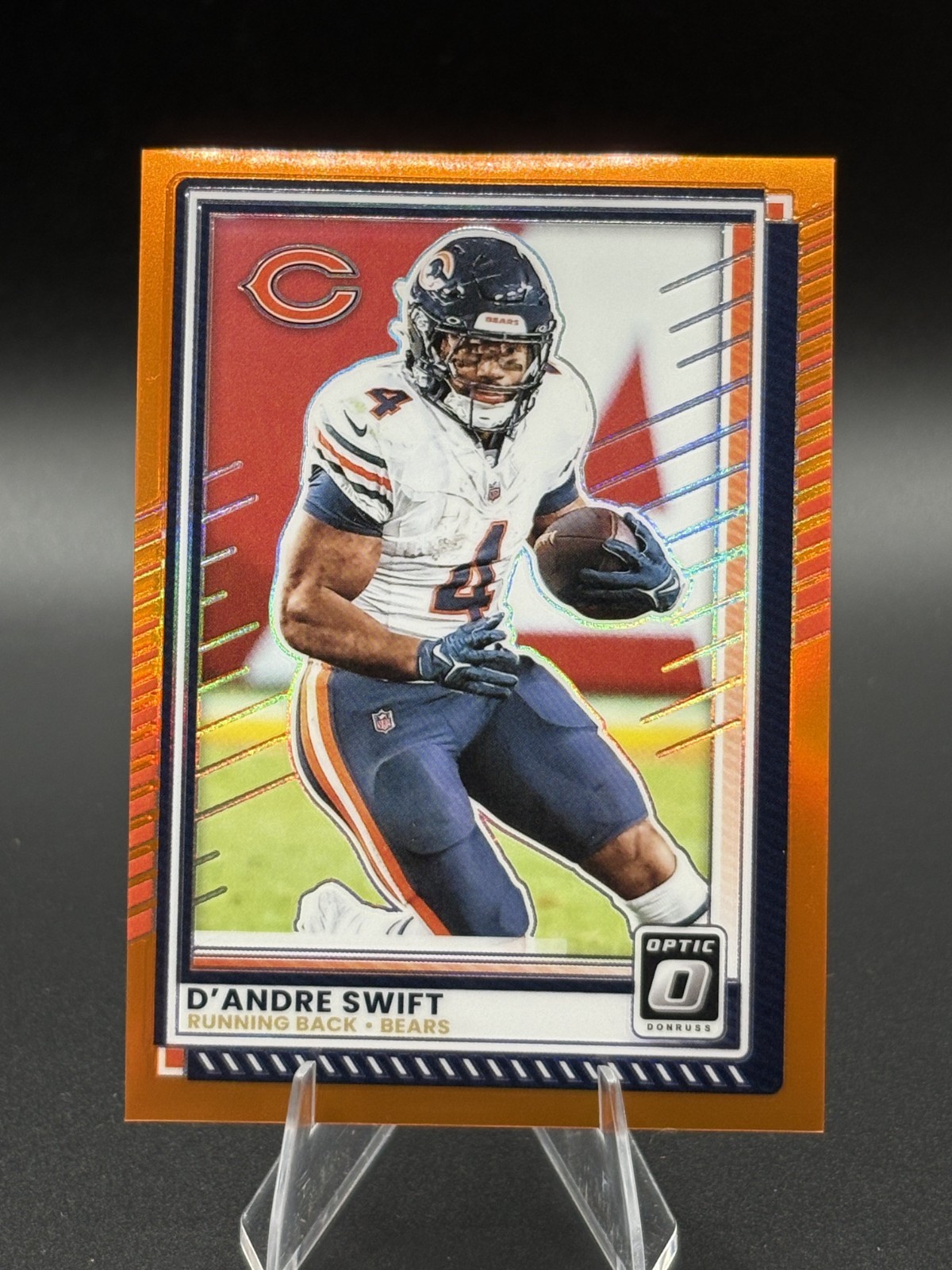 D'Andre Swift 2025 Panini Donruss Optic Orange Prizm /299 #154 