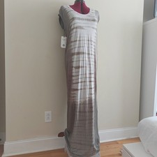 Religion Clothing London Tie Dye Tall Maxi Dress Taupe Grey Scoop Neck NWT Large