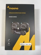Maono Wireless Microphone System Black Wm820 B2 Series Compact Lavalier