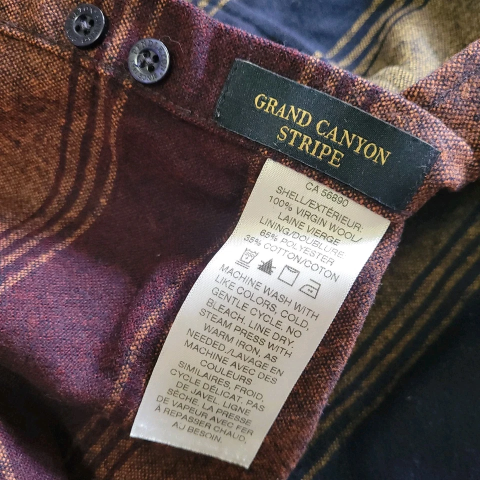 Pendleton 100% Virgin Wool Lodge Shirt Flannel Vintage Color Tone Medium Men  - Image 4 of 4