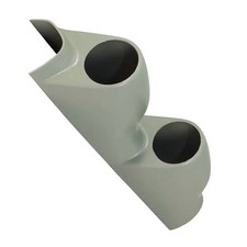 Glowshift Gray Dual Pillar Gauge Pod Fits 1992-1995 Honda Civic Eg Jdm 52mm