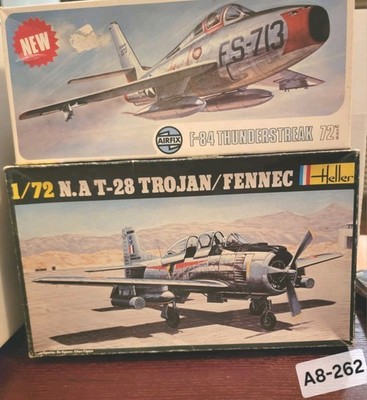 Airfix F-84 Thunderstreak and the Heller N.A. T-28 Trojan/Fennec Model-A8-262