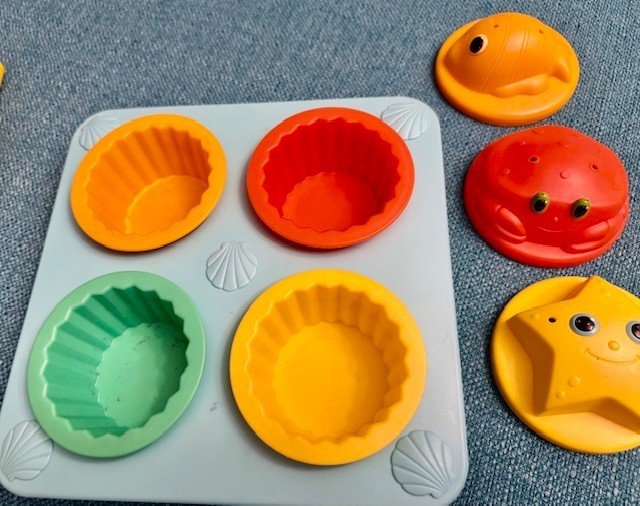 Plastic Build a Cupcake Pretend Play Set - 8 Pieces, Motor Skills, 2-6 Yr Toy