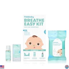 Baby Breathe Easy Kit - Vapor Wipes, Rub  Organic Drops for Congestion Relief